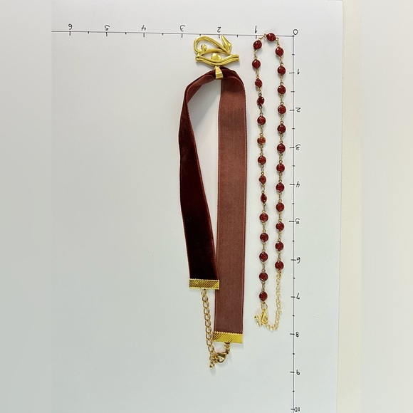 Eye of Horus Pendant Choker with matching Necklace - Ancient Egyptian Choker - Picture 8 of 8